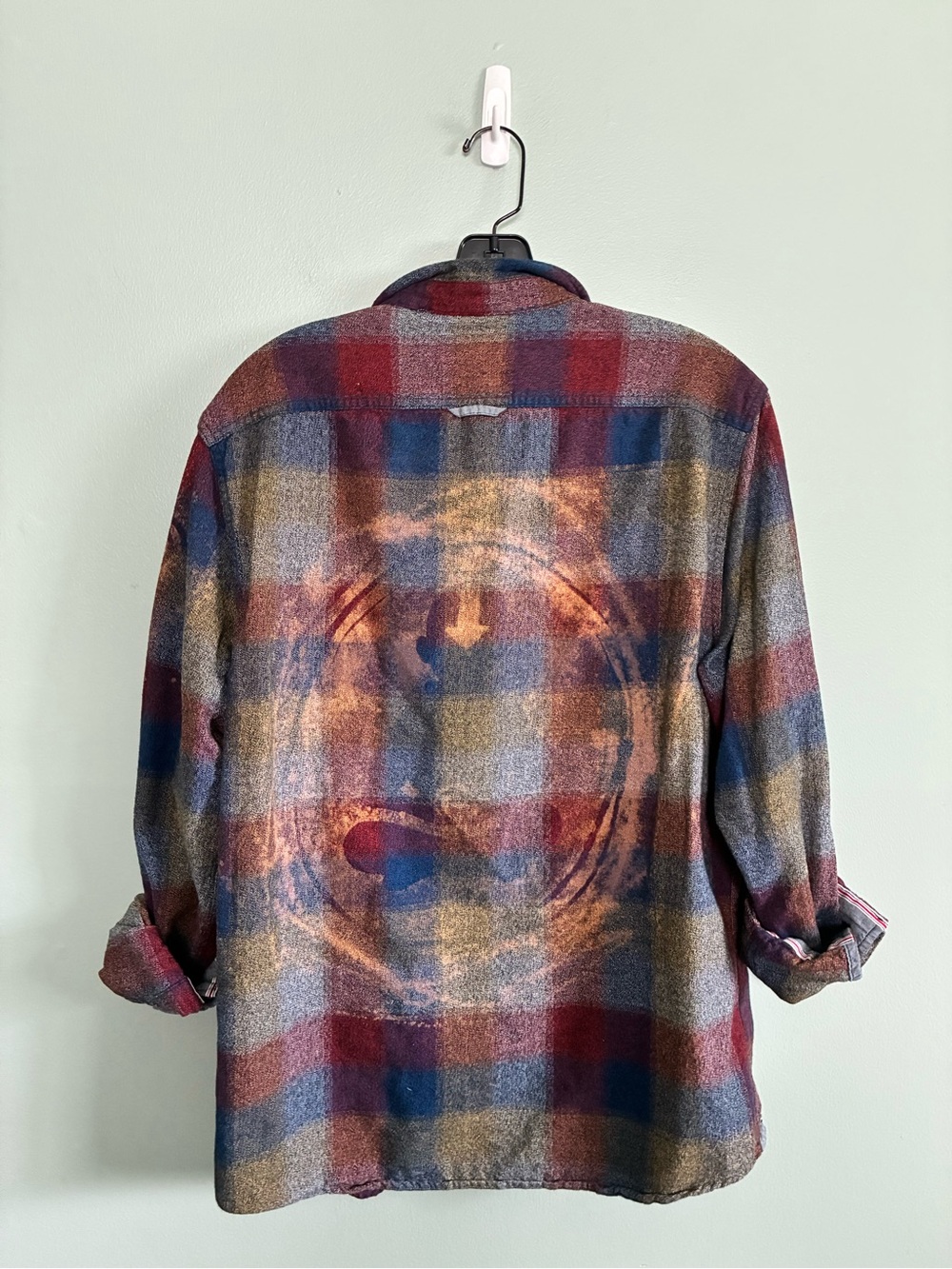 Avatar the Last Airbender Aang Handmade Bleached Flannel Mens L Womens XL
